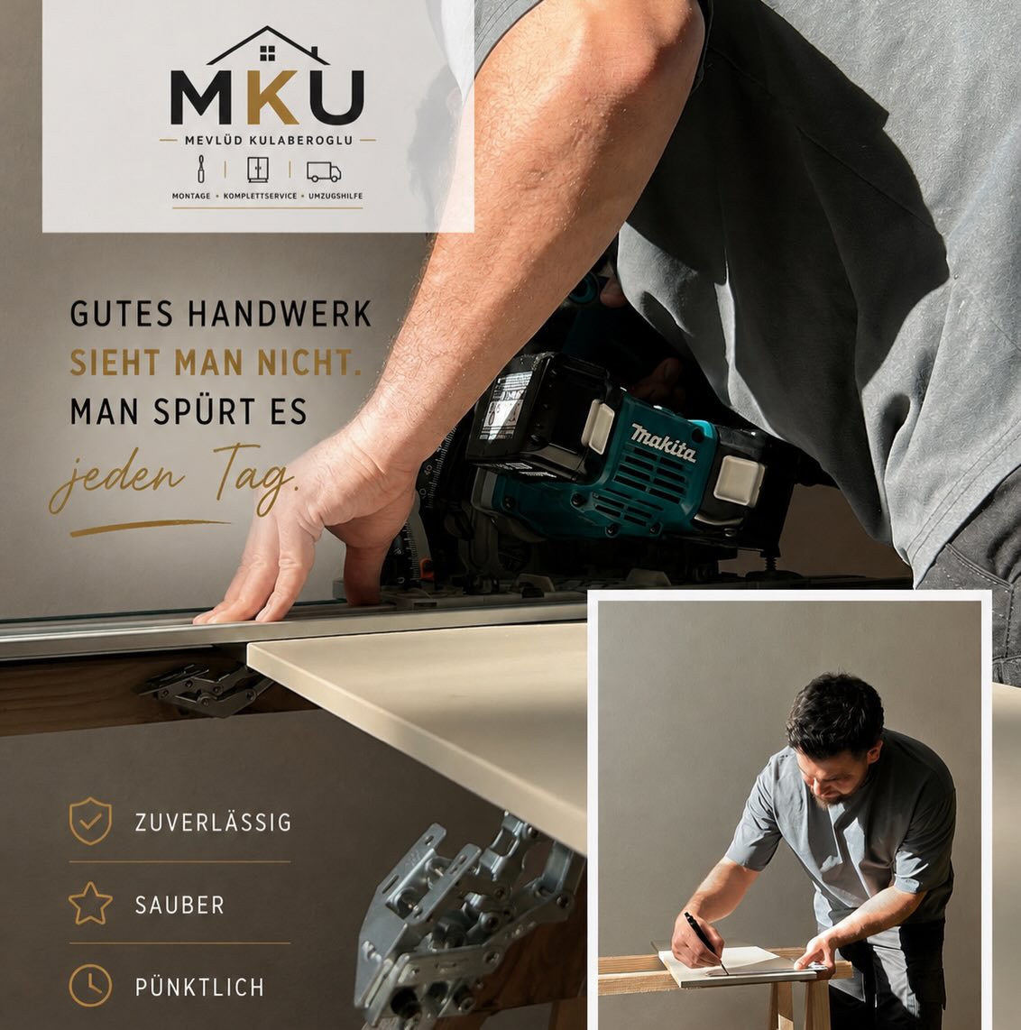 MKU-Markenmotiv: Gutes Handwerk sieht man nicht – man spürt es jeden Tag