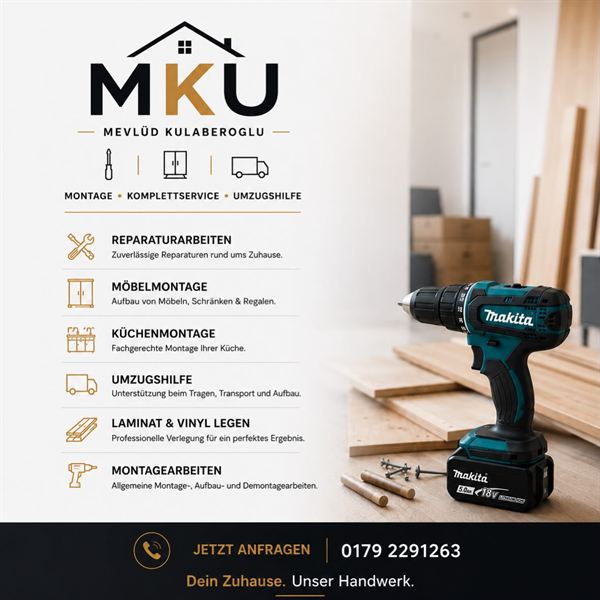 Instagram-Beitrag: Leistungen von MKU – Dein Zuhause. Unser Handwerk.